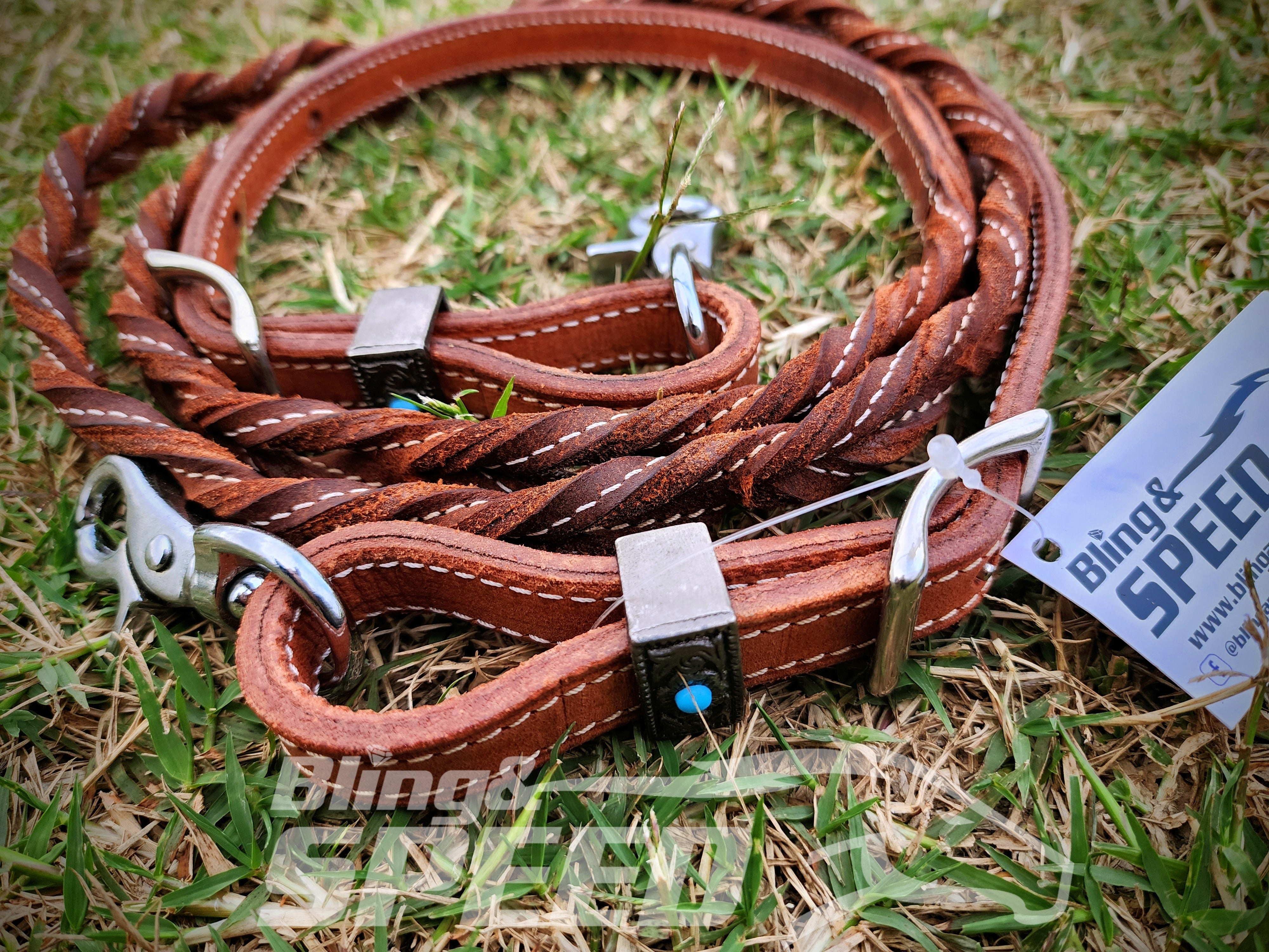 Bling & Speed Twisted Bloodknot Barrel Reins (7897297715438)