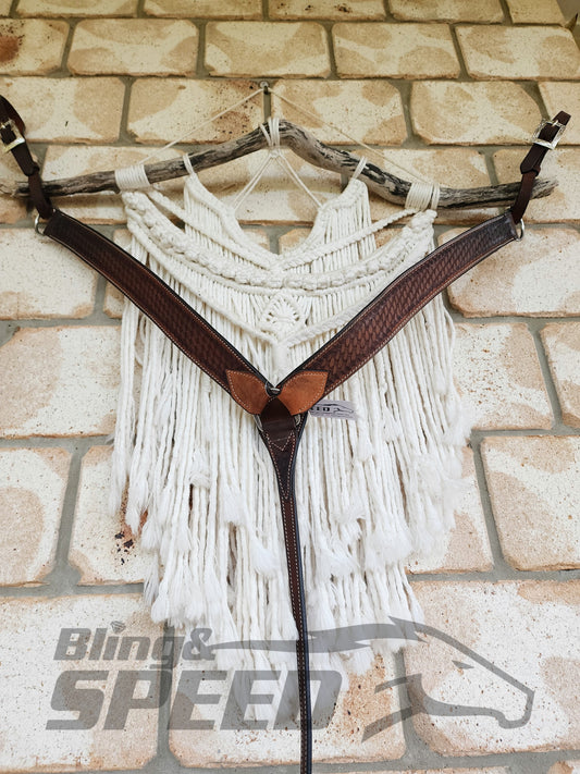 Bling & Speed Basketweave Breast Collar - Medium Oil (7897368658158)