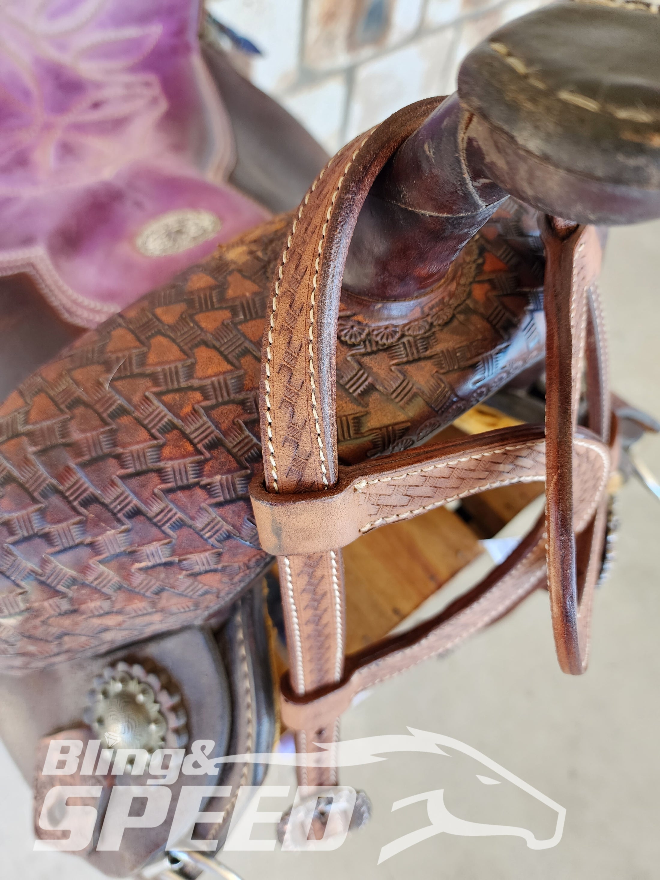 Bling & Speed Two Eared Leather Bridle (7897865617646)