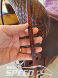 Load image into Gallery viewer, Bling & Speed Rolled Leather Barrel Reins (7897345917166)

