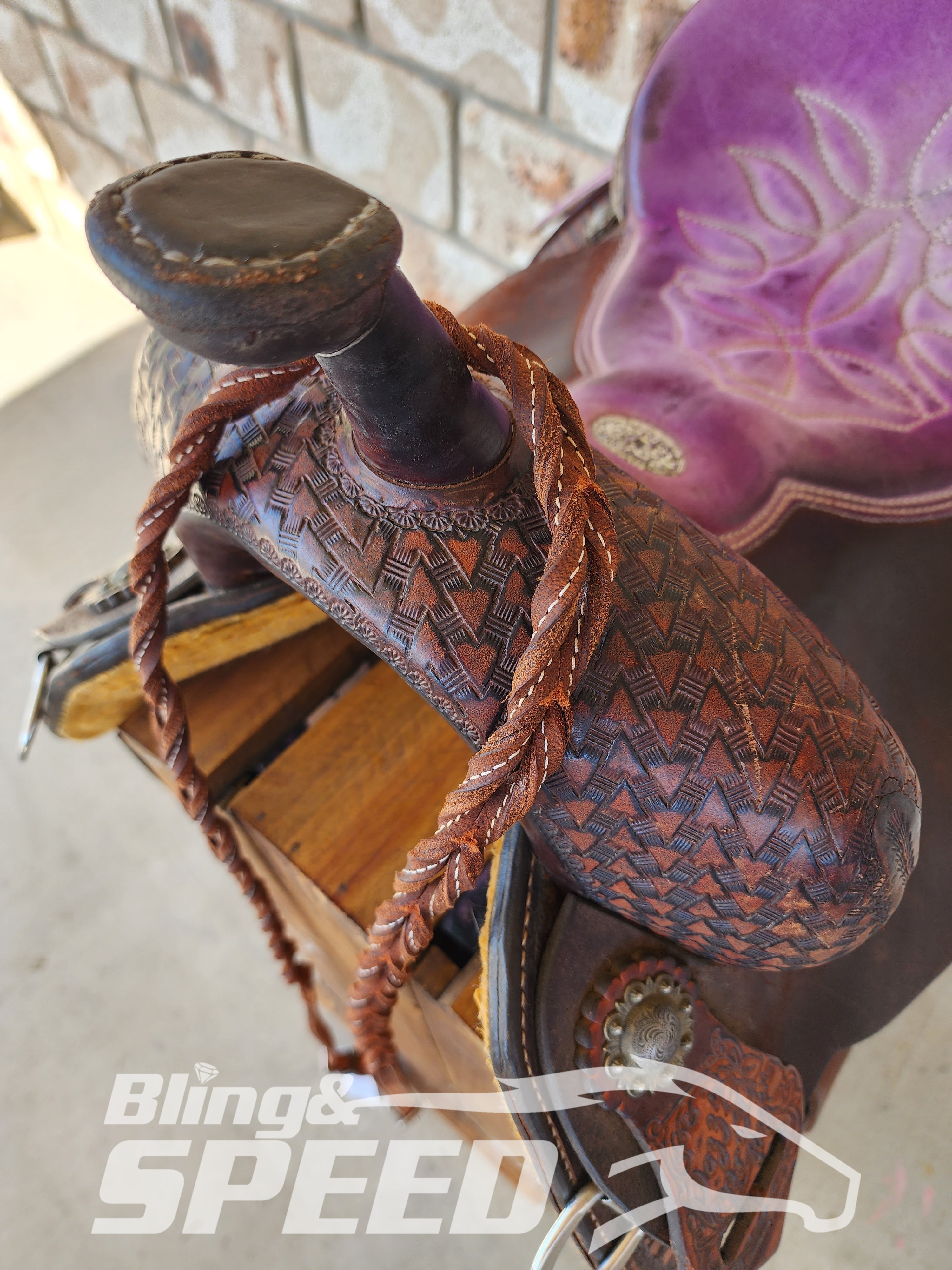 Bling & Speed Twisted Bloodknot Barrel Reins (7897297715438)