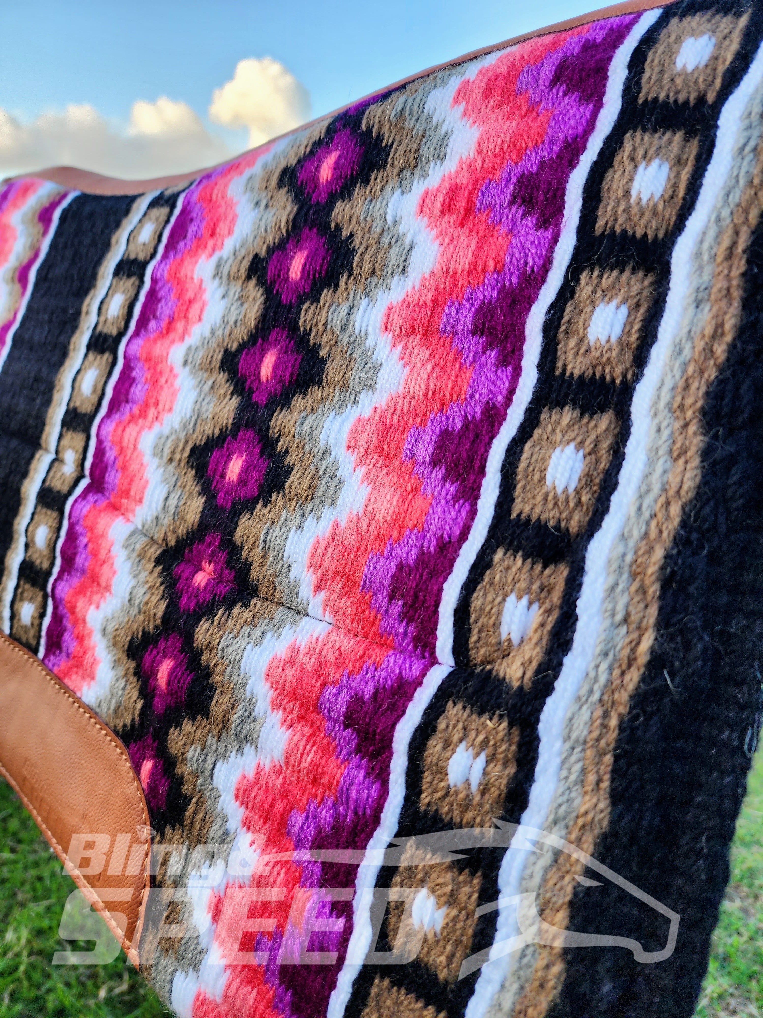 36. " Pink and Tan" Unicorn Saddle Pad (7932204777710)