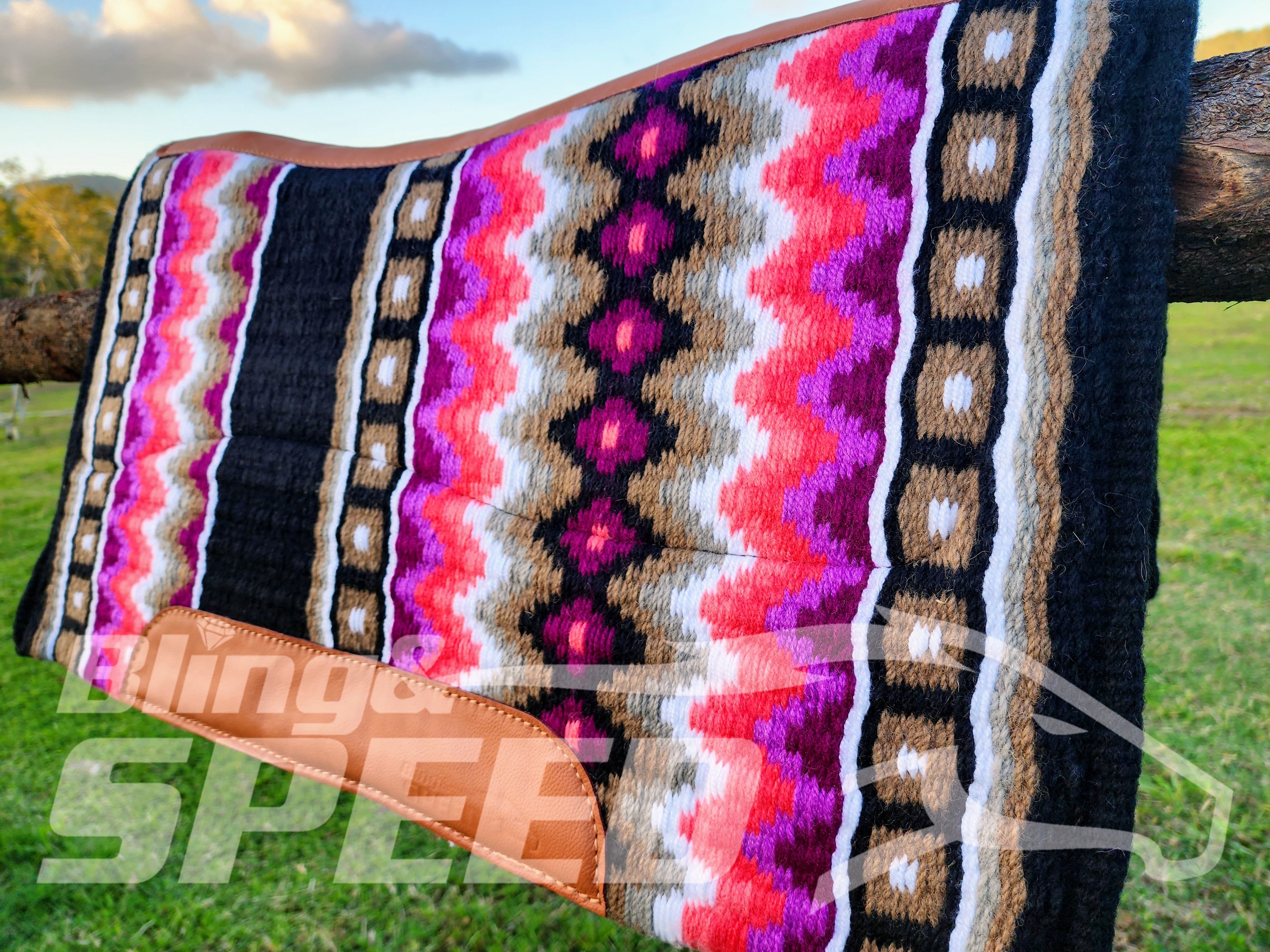 36. " Pink and Tan" Unicorn Saddle Pad (7932204777710)