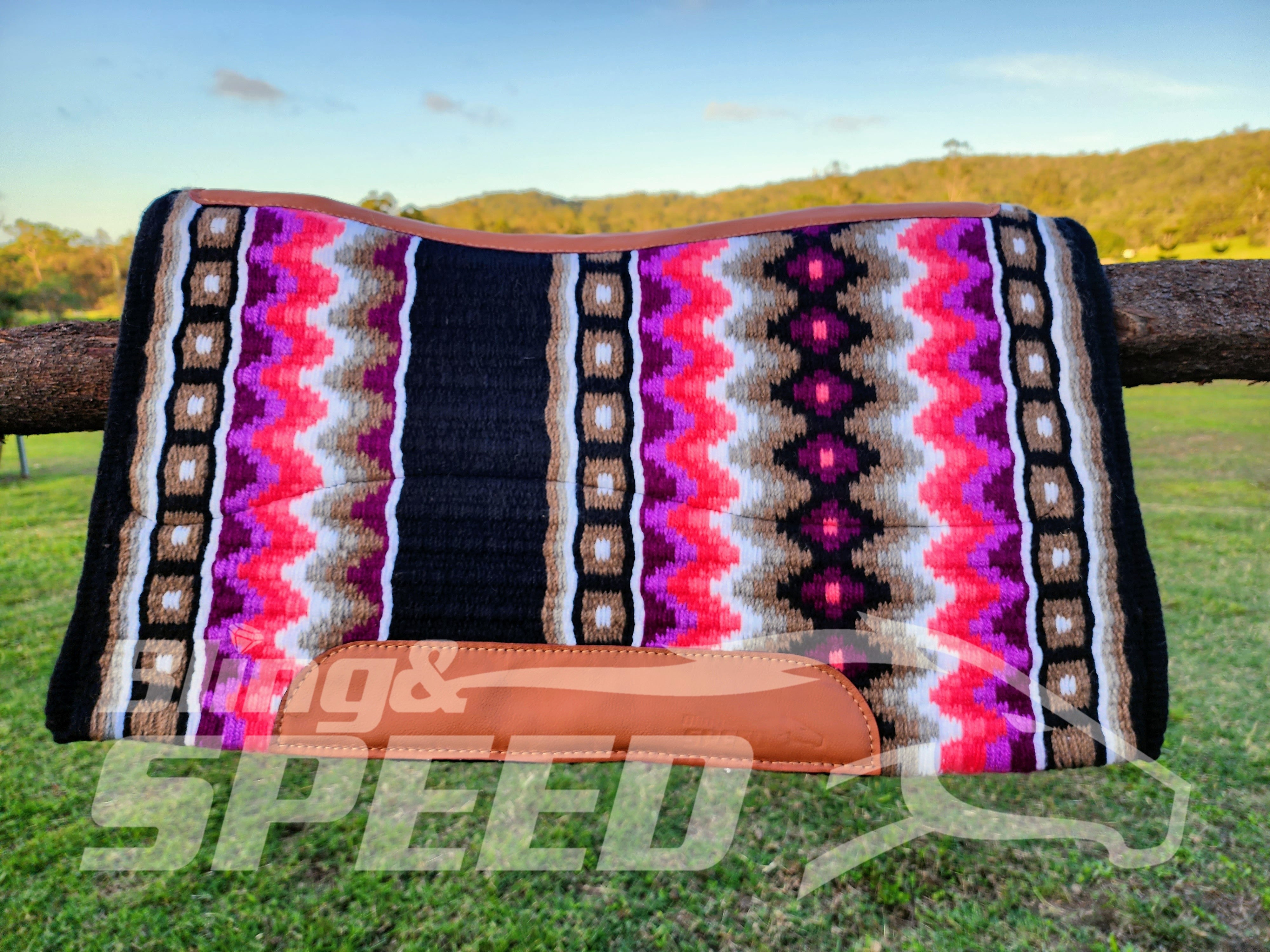 36. " Pink and Tan" Unicorn Saddle Pad (7932204777710)