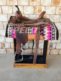 36. " Pink and Tan" Unicorn Saddle Pad (7932204777710)
