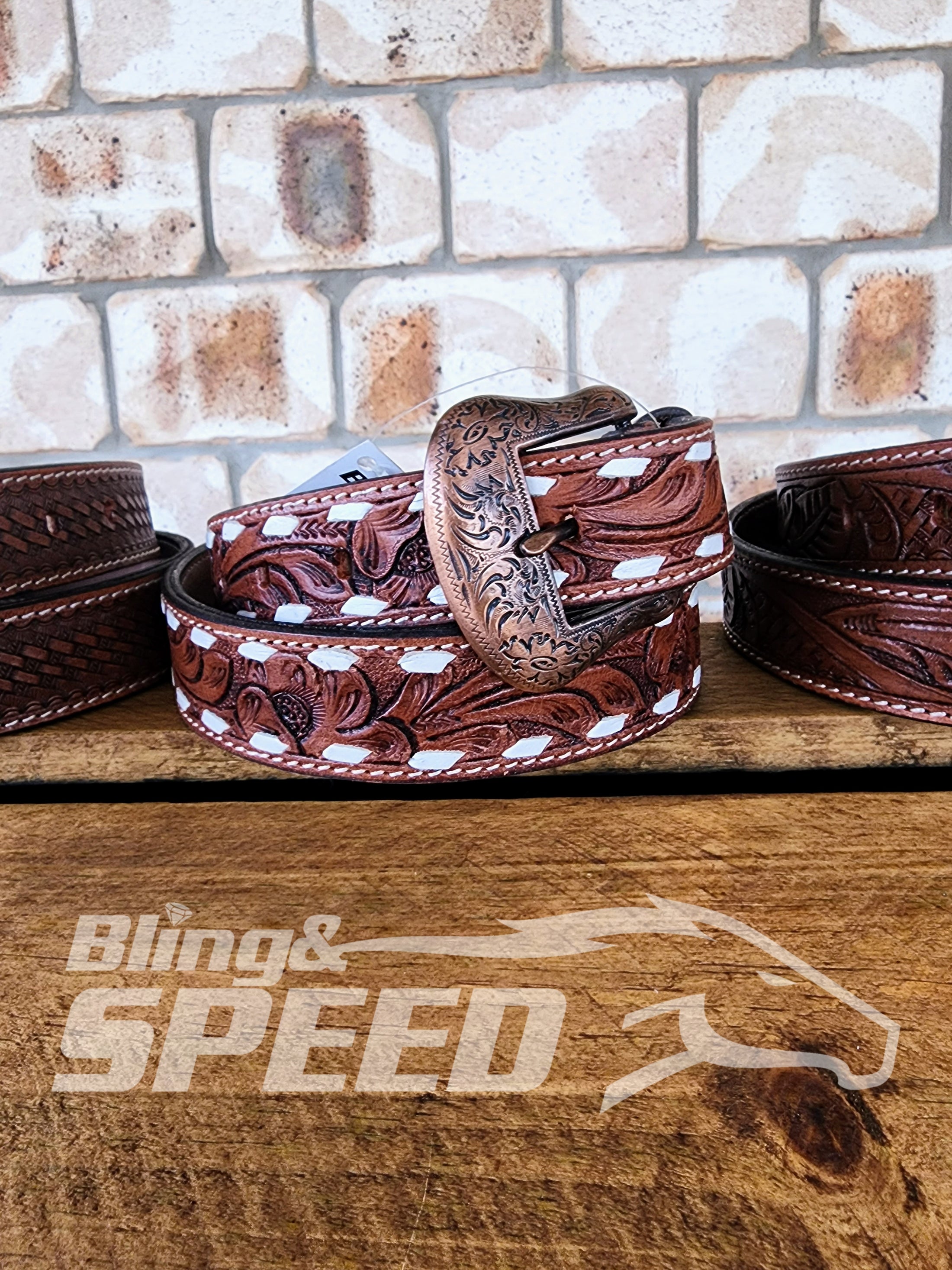 Leather Tooled Belts (7956050149614)