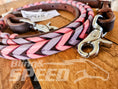 Load image into Gallery viewer, Bling and Speed Pink & Purple Laced Barrel Reins (7956250296558)
