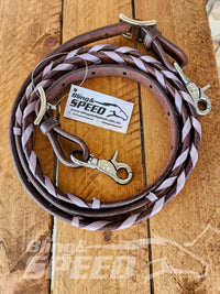 Bling and Speed Lavender Laced Barrel Reins (7956292468974)