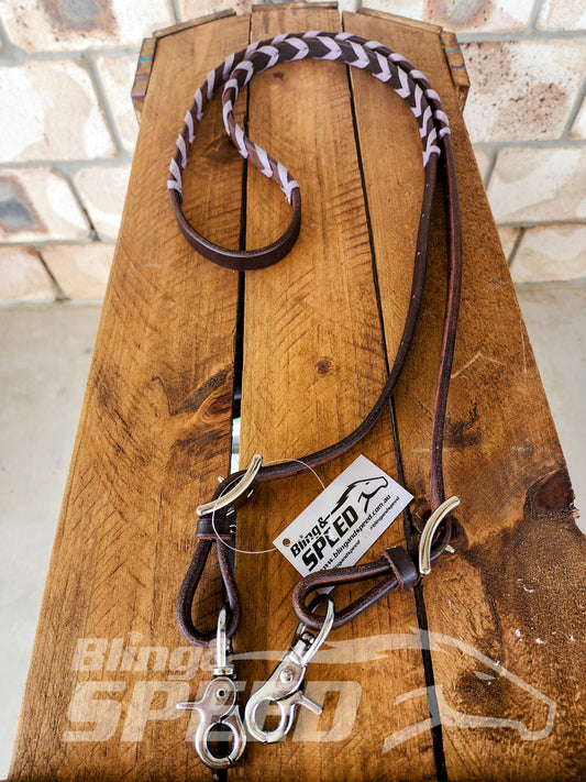 Bling and Speed Lavender Laced Barrel Reins (7956292468974)