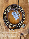 Load image into Gallery viewer, Bling and Speed Gold Laced Barrel Reins (7873220575470)
