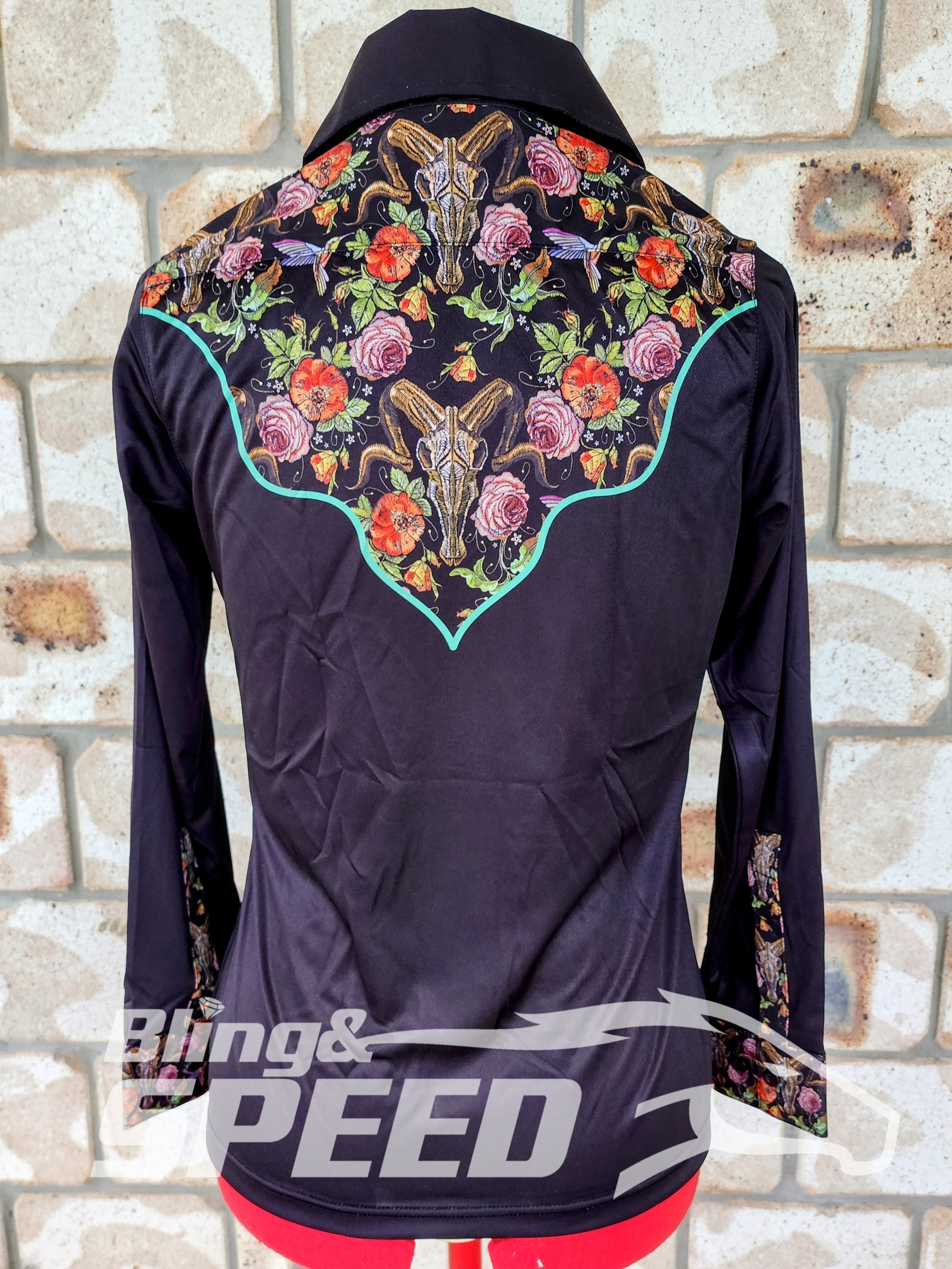 Ram Skull & Flowers Arena Shirt (7969791836398) (7969857700078)