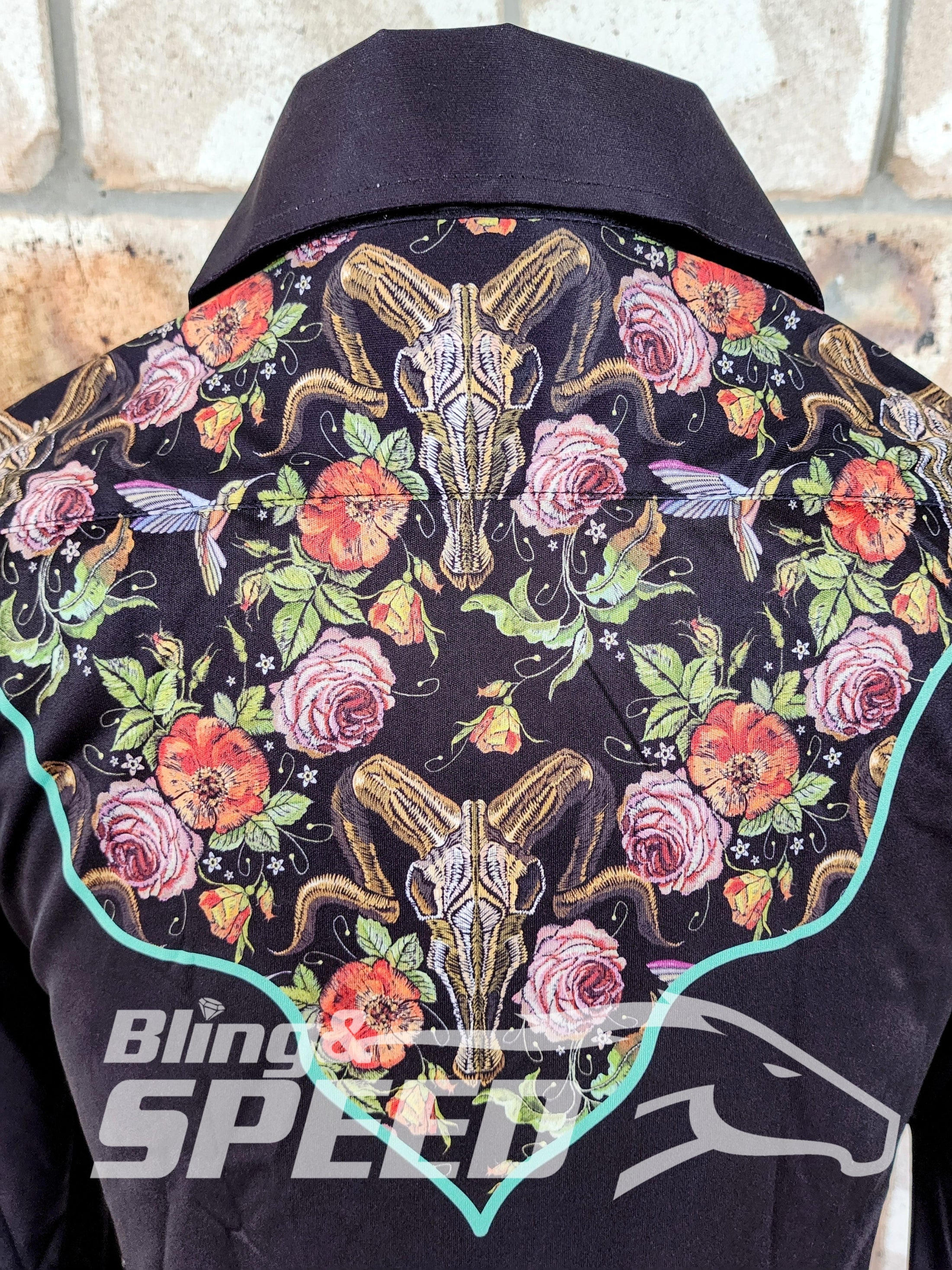 Ram Skull & Flowers Arena Shirt (7969791836398) (7969857700078)