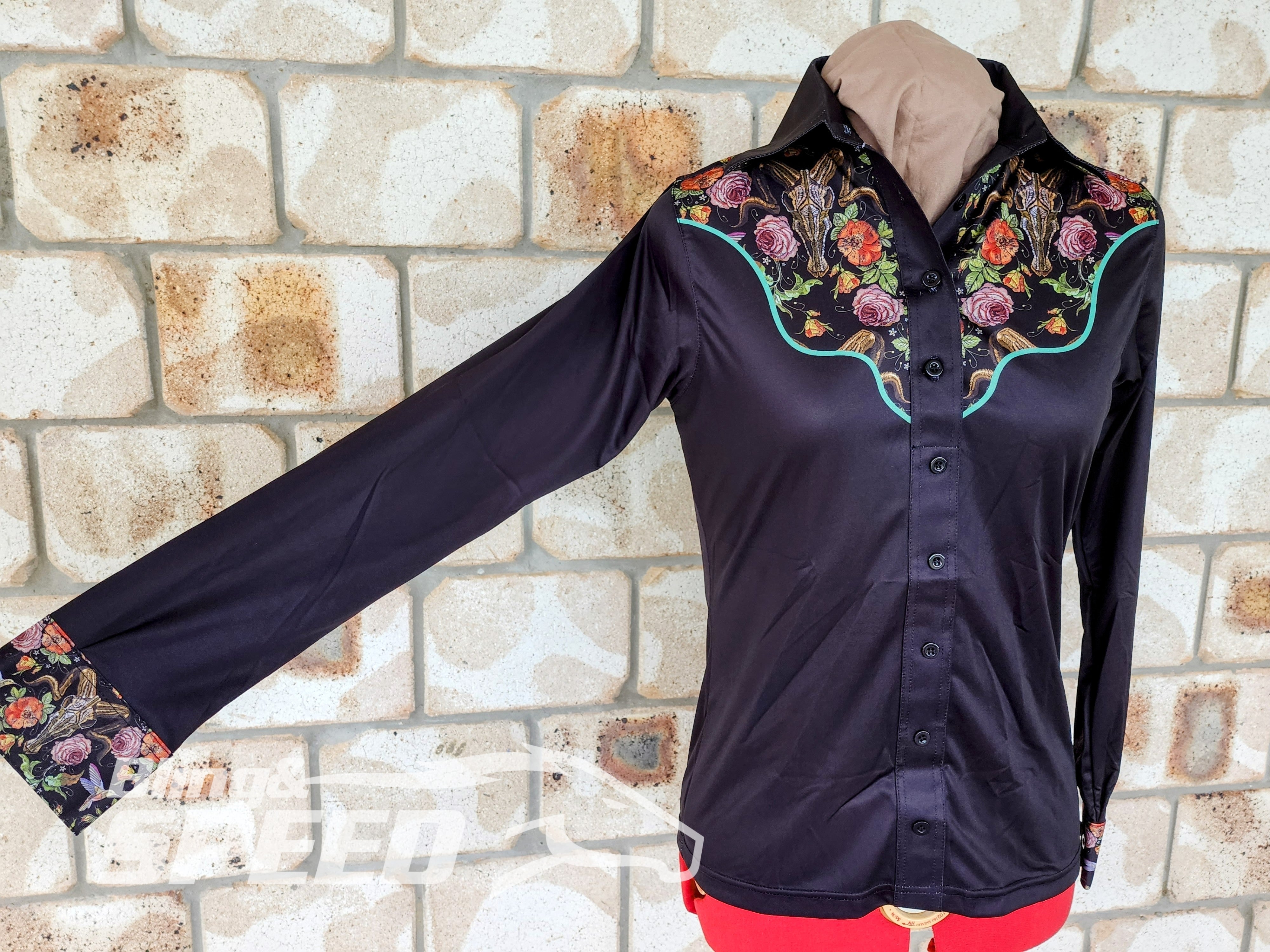 Ram Skull & Flowers Arena Shirt (7969791836398) (7969857700078)