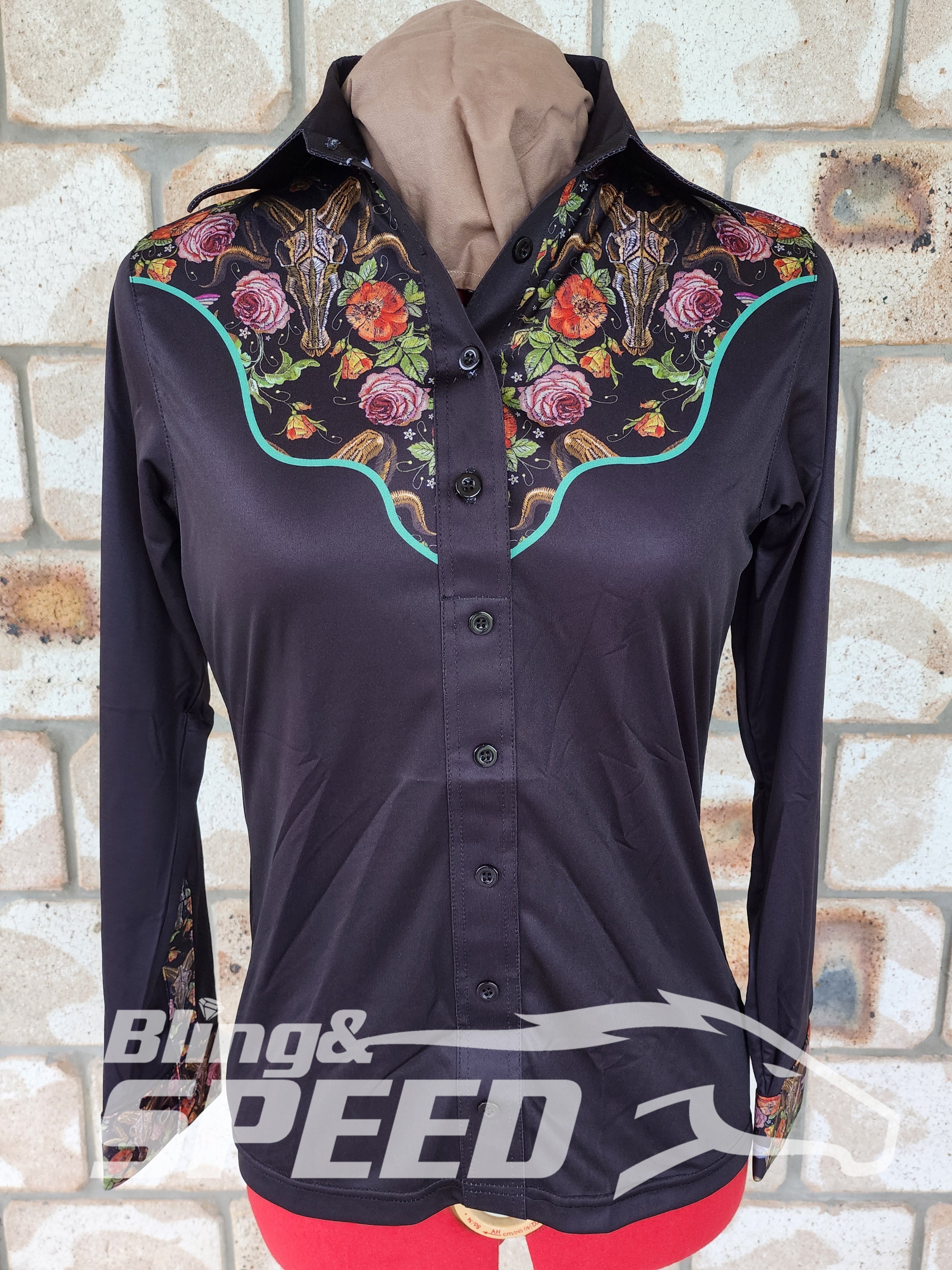 Ram Skull & Flowers Arena Shirt (7969791836398) (7969857700078)