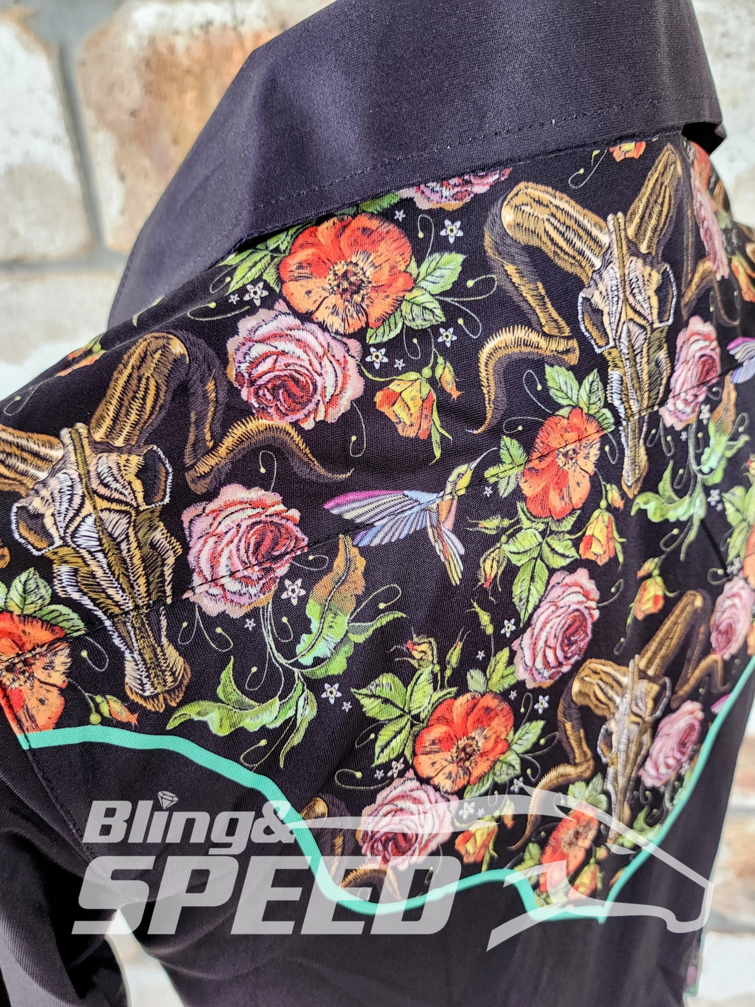 Ram Skull & Flowers Arena Shirt (7969791836398) (7969857700078)