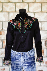 Ram Skull & Flowers Arena Shirt (7969857700078)