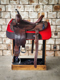 Load image into Gallery viewer, The Barrel Racer Felt Saddle Pad - Red (7976049803502)
