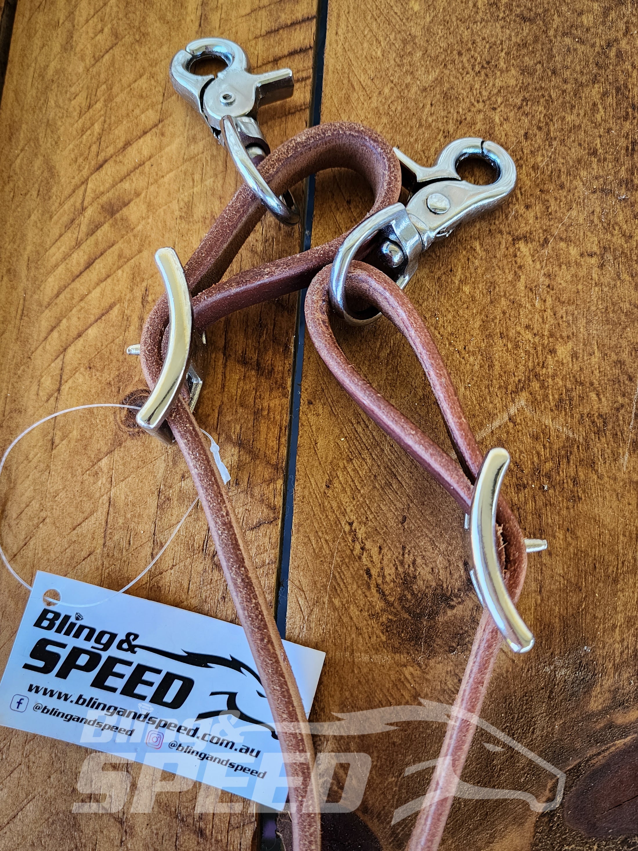 Bling & Speed Twisted Bloodknot Buckstitched Barrel Reins - White (7977759539438)