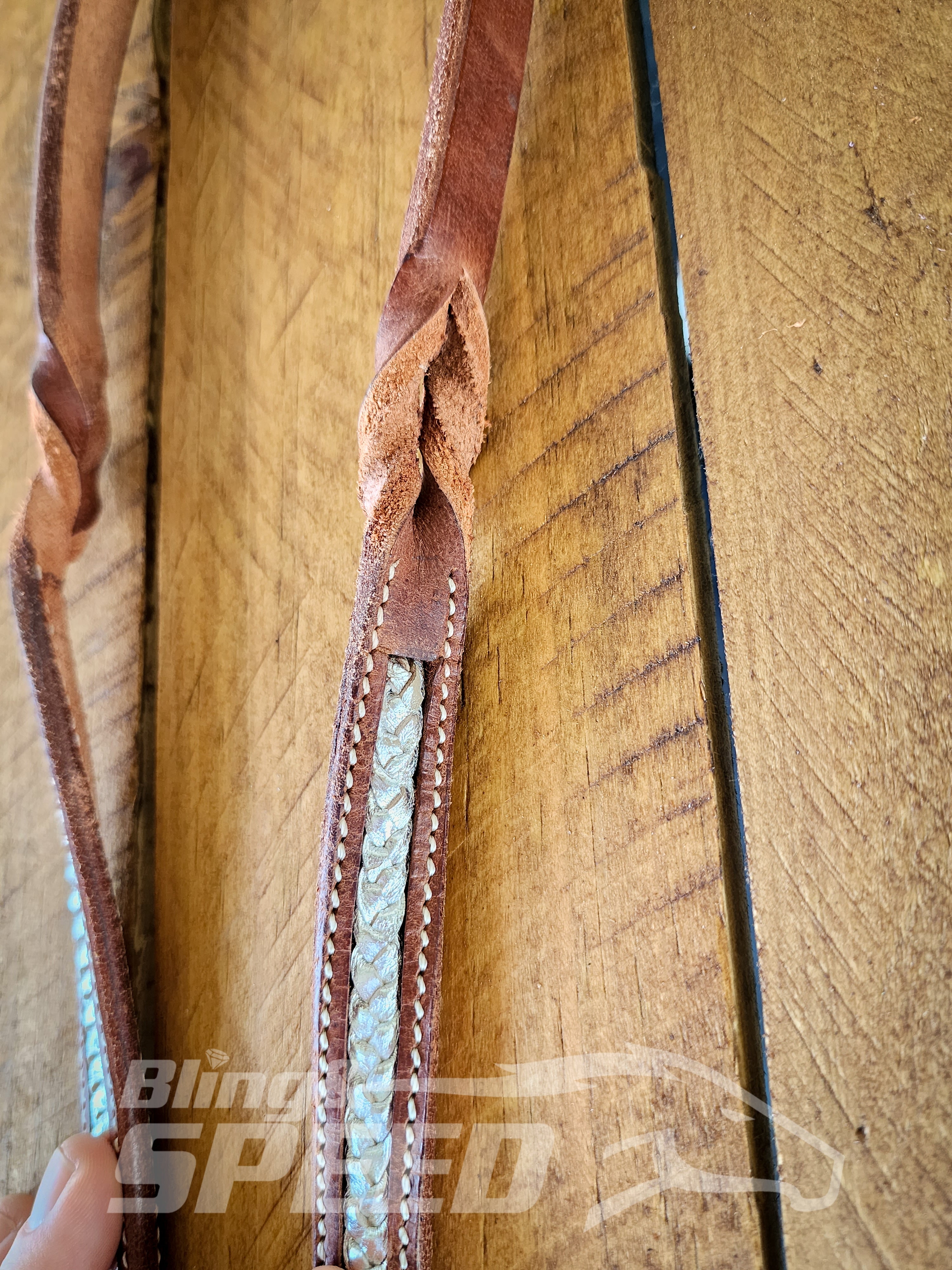 Bling and Speed Silver Plait Inlay Tack Set (7977768911086)