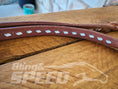 Load image into Gallery viewer, Bling & Speed Twisted Bloodknot Buckstitched Barrel Reins - White (7977759539438)
