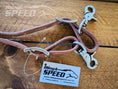 Load image into Gallery viewer, Bling & Speed Twisted Bloodknot Buckstitched Barrel Reins - Silver (7977760522478)
