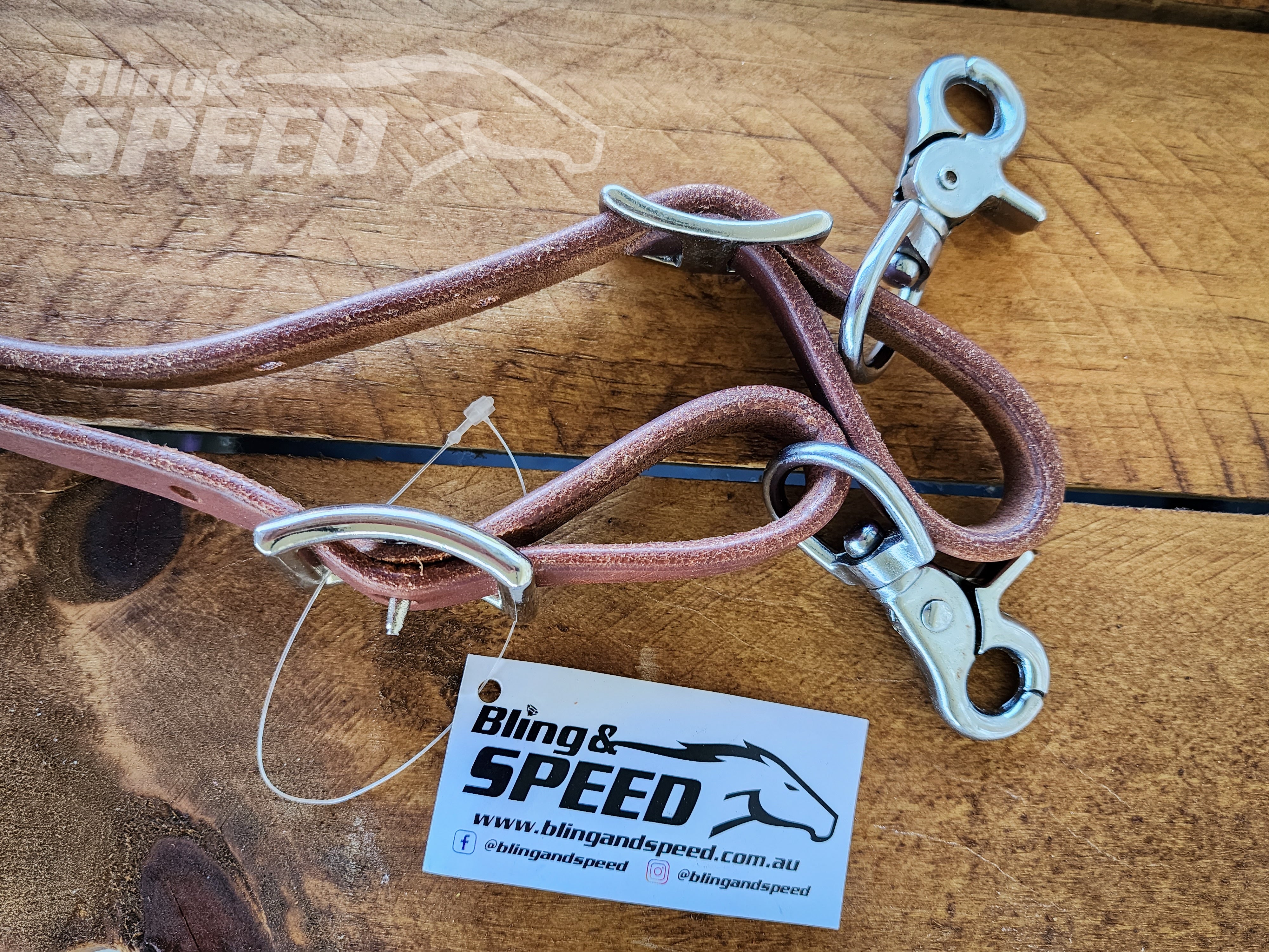 Bling & Speed Twisted Bloodknot Buckstitched Barrel Reins - Blue (7977756033262)