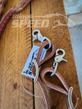 Load image into Gallery viewer, Bling & Speed Twisted Bloodknot Buckstitched Barrel Reins - Red (7977750429934)
