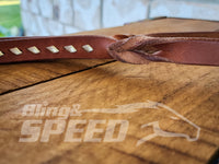 Bling & Speed Twisted Bloodknot Buckstitched Barrel Reins - Gold (7977762423022)