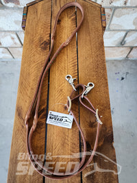 Bling & Speed Twisted Bloodknot Buckstitched Barrel Reins - Green (7977757376750)