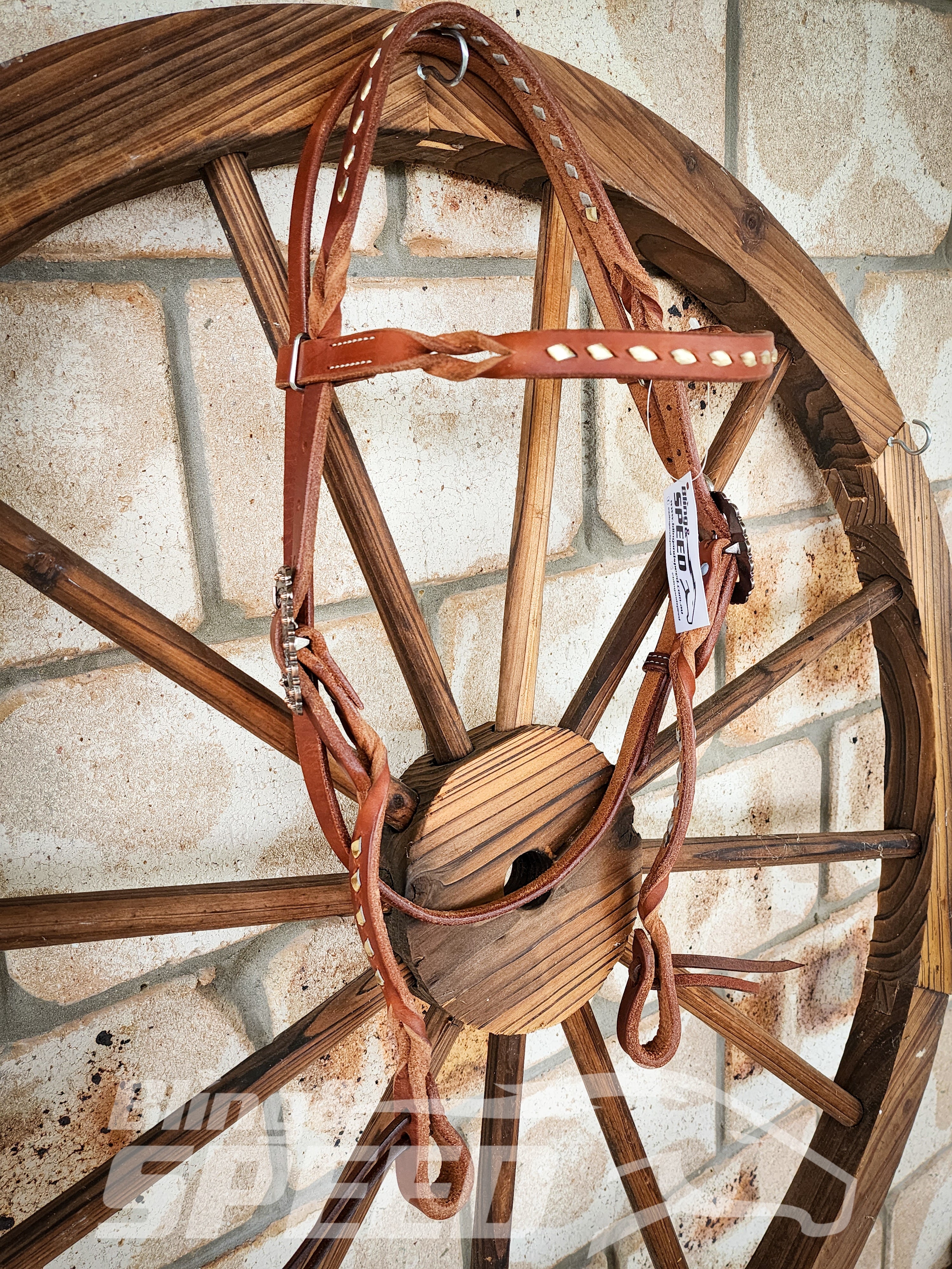 Bling and Speed Gold Buckstitched with Twisted Bloodknot Bridle (7981440532718)