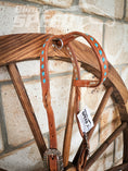 Load image into Gallery viewer, Bling and Speed Turquoise Buckstitched with Twisted Bloodknot One Ear Bridle (7981438927086)
