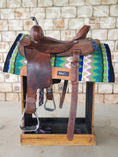 Load image into Gallery viewer, 5. "The Emerald Unicorn" Saddle Pad (7873221230830)
