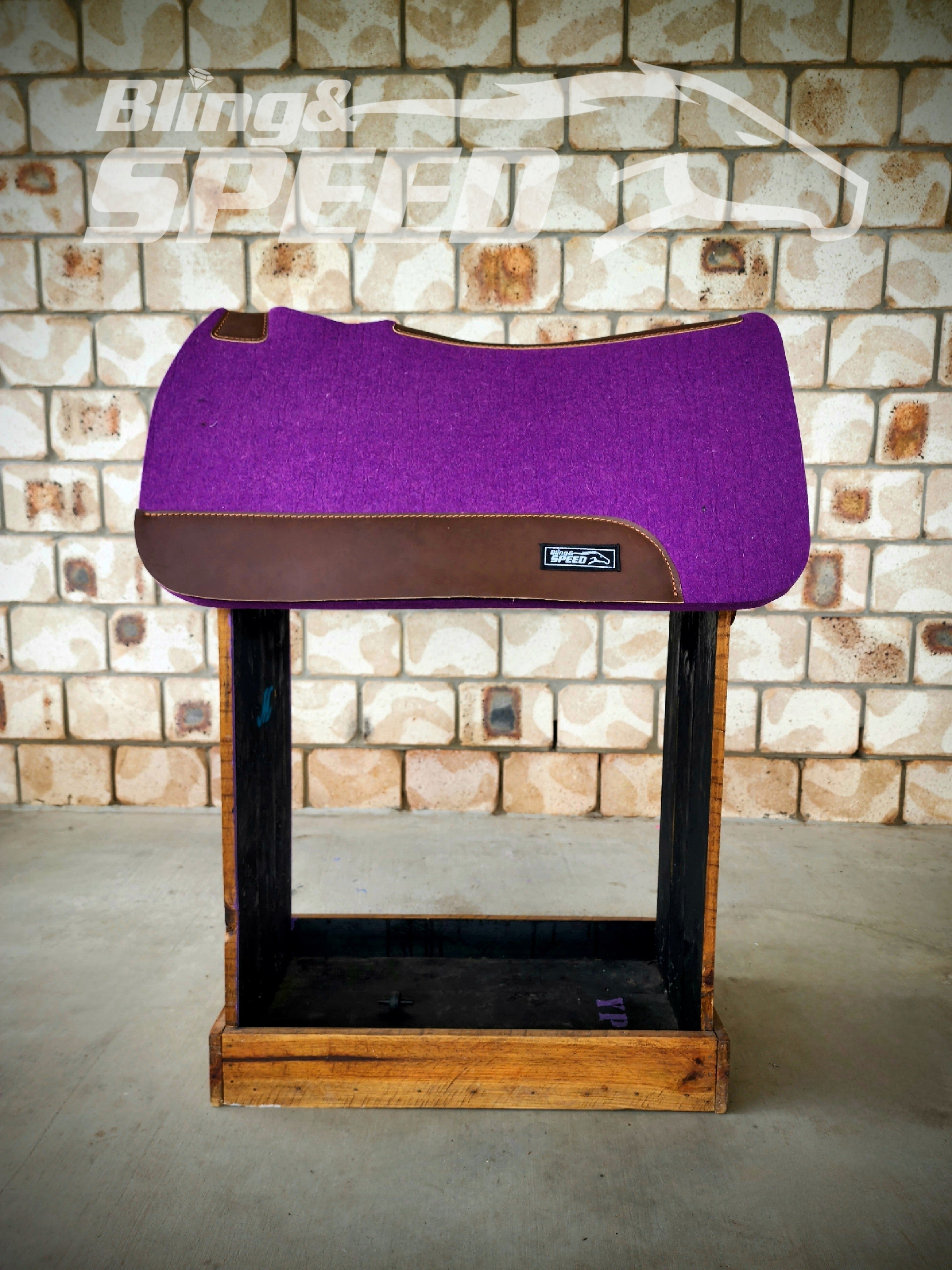 The Barrel Racer Felt Saddle Pad - Purple (8021444886766)