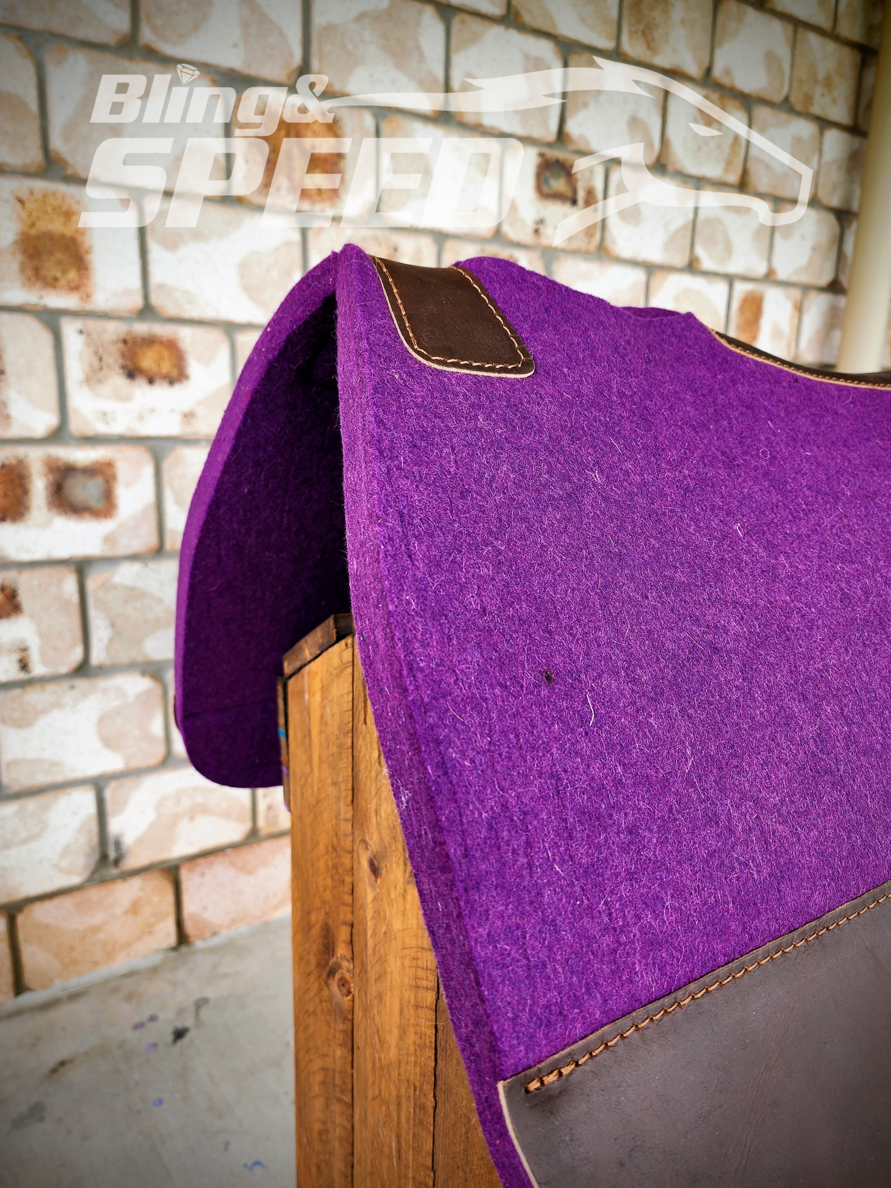 The Barrel Racer Felt Saddle Pad - Purple (8021444886766)