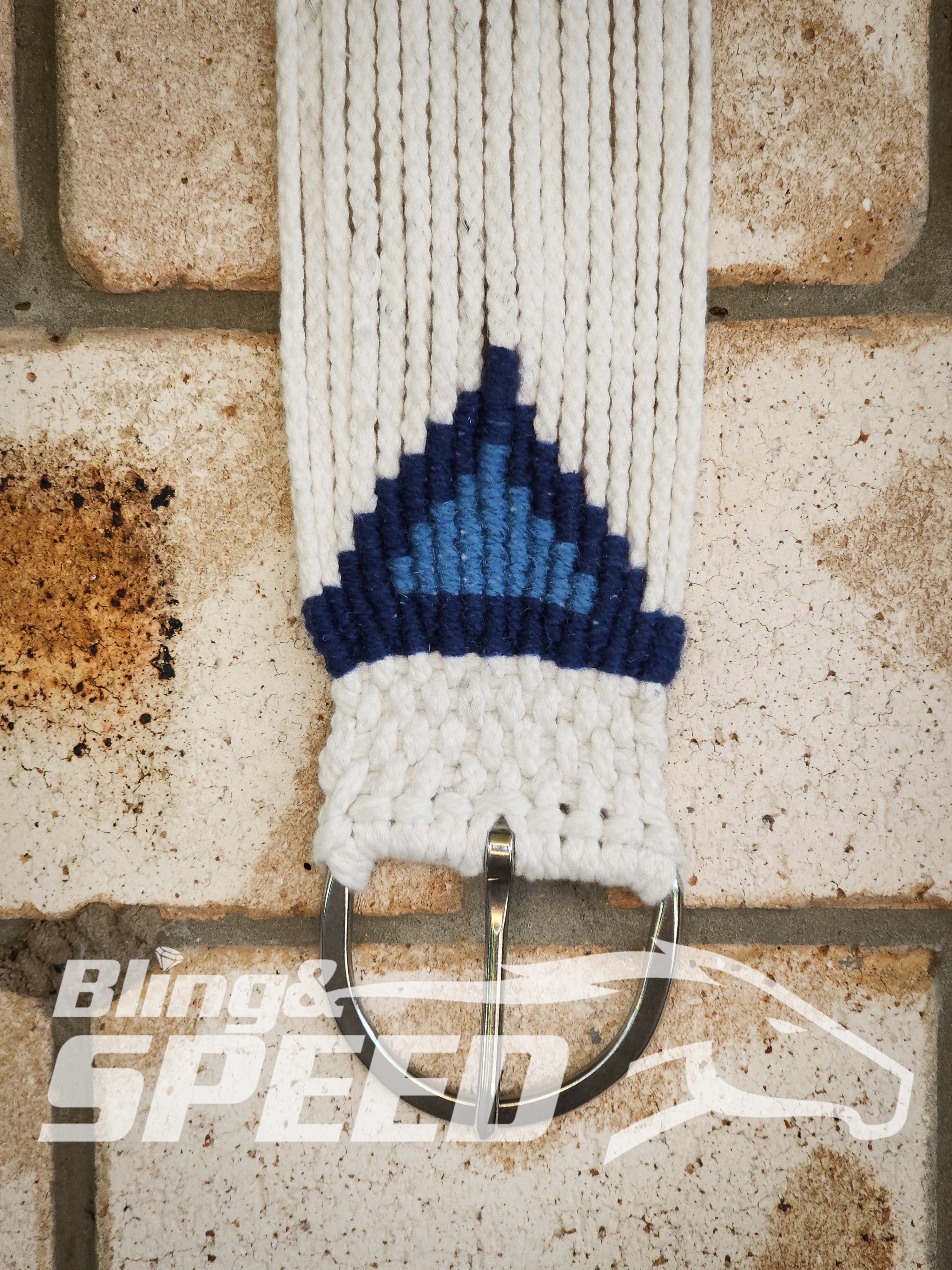 New Zealand Corded Wool Girth - Blue (8028679307502)