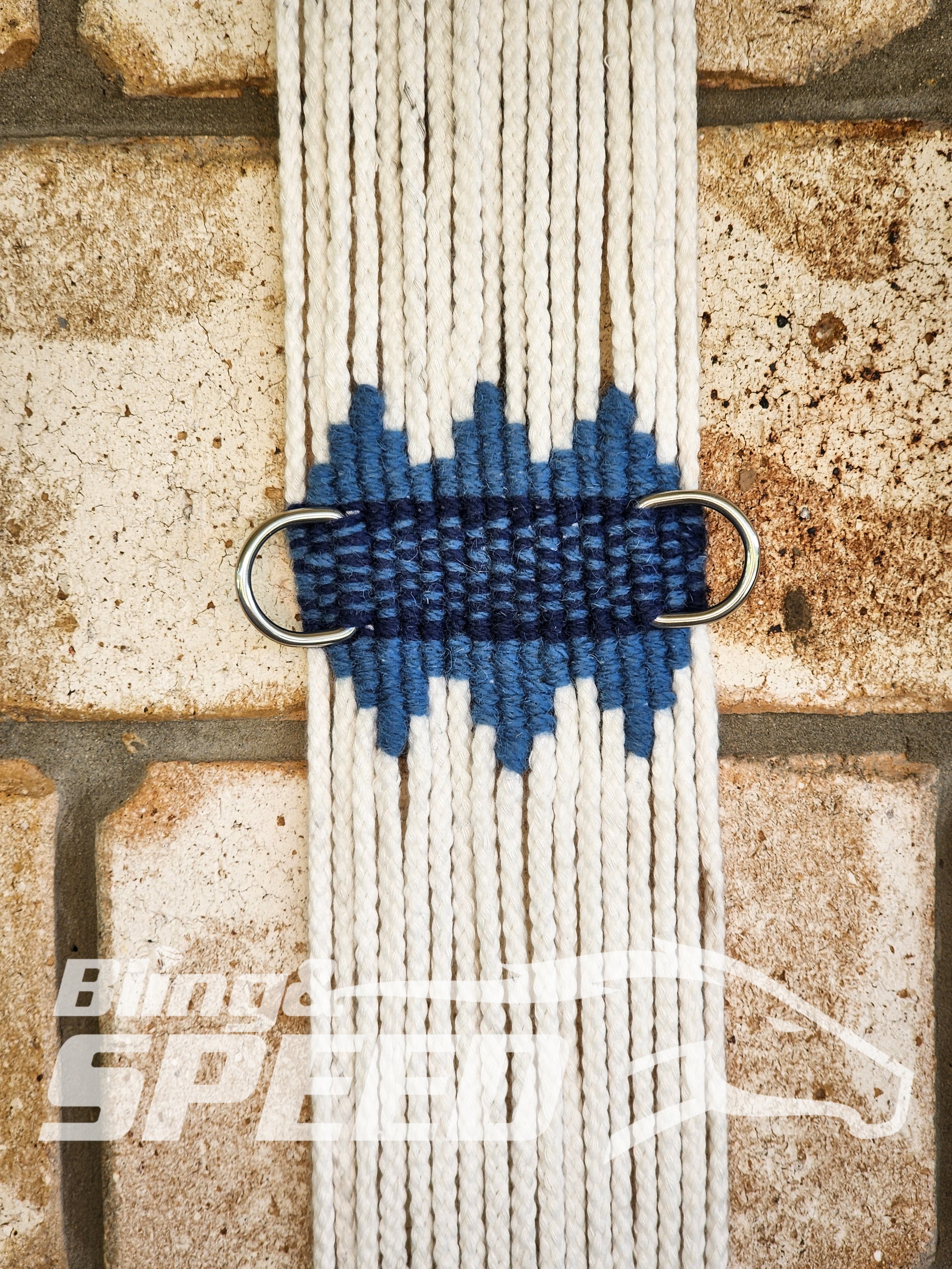 New Zealand Corded Wool Girth - Blue (8028679307502)