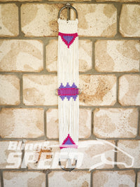New Zealand Corded Wool Girth - Purple and Pink (8028673507566)