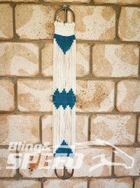New Zealand Corded Wool Girth - Emerald and Turquoise (8028674785518)
