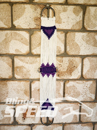 New Zealand Corded Wool Girth - Black and Purple (8028678193390)